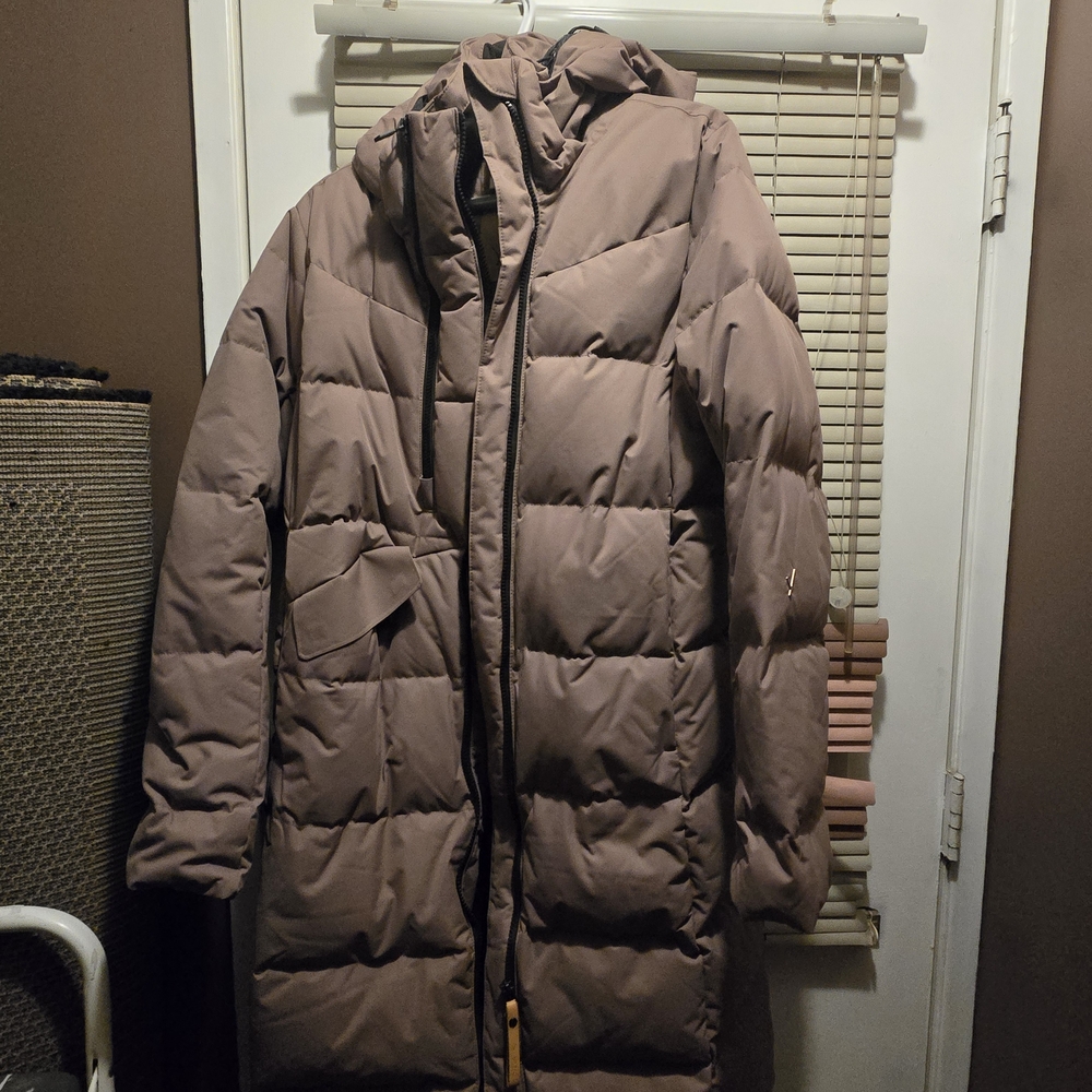 Women's Taupe Puffer Coat